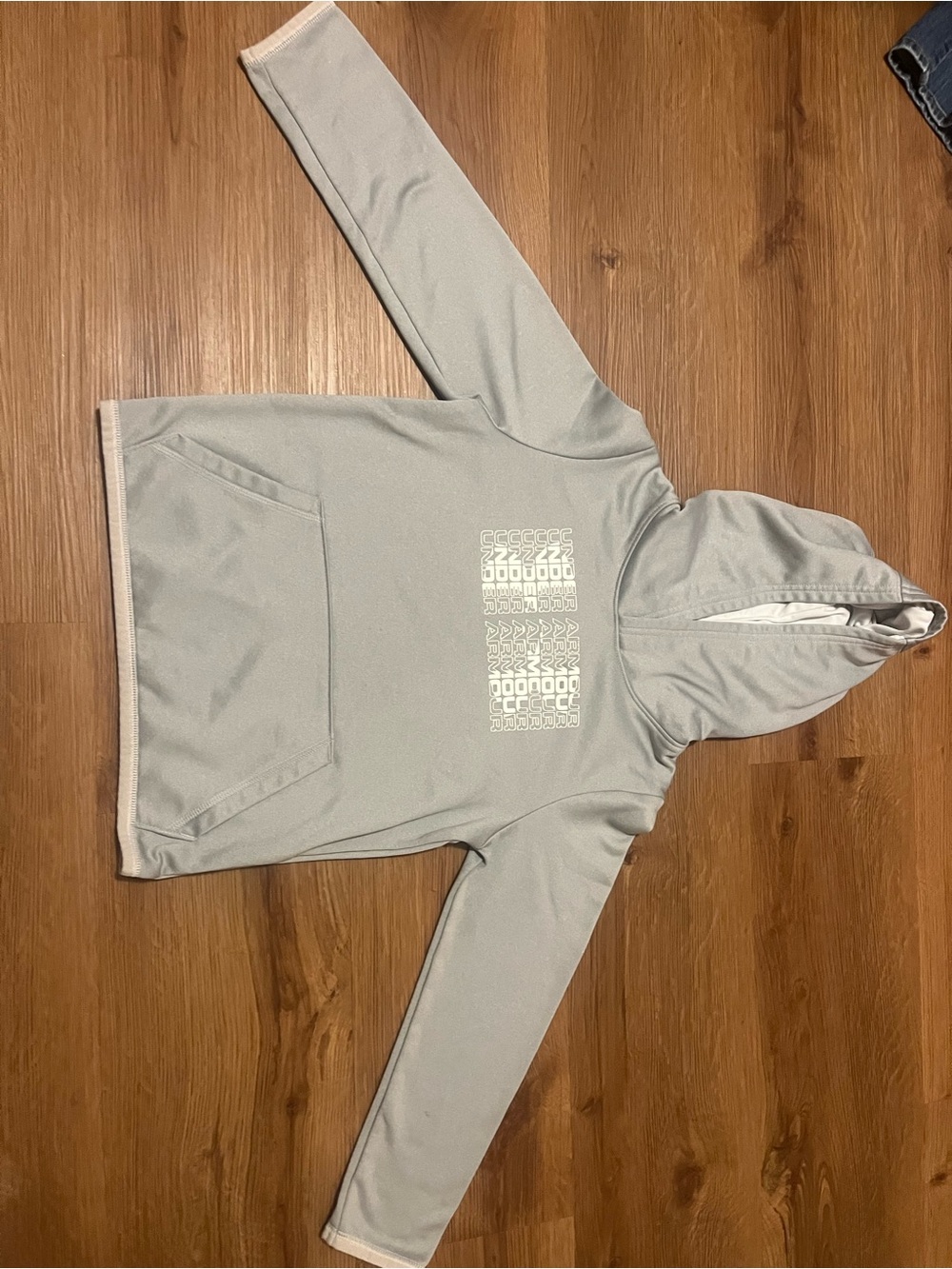 Under Armour Light Gray Youth Hoodie with Logo
